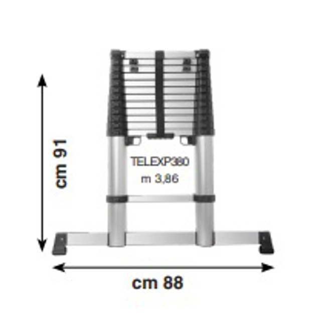 Vendita online Scala telescopica 13 gradini ultracompatta TELEXPRO 380